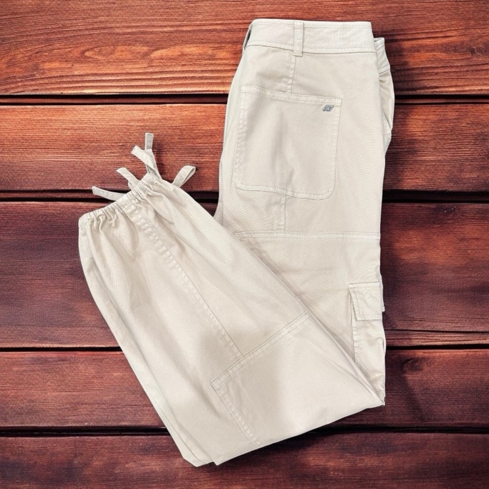 Cinq a Sept Beige draw string ankle Cargo Pants